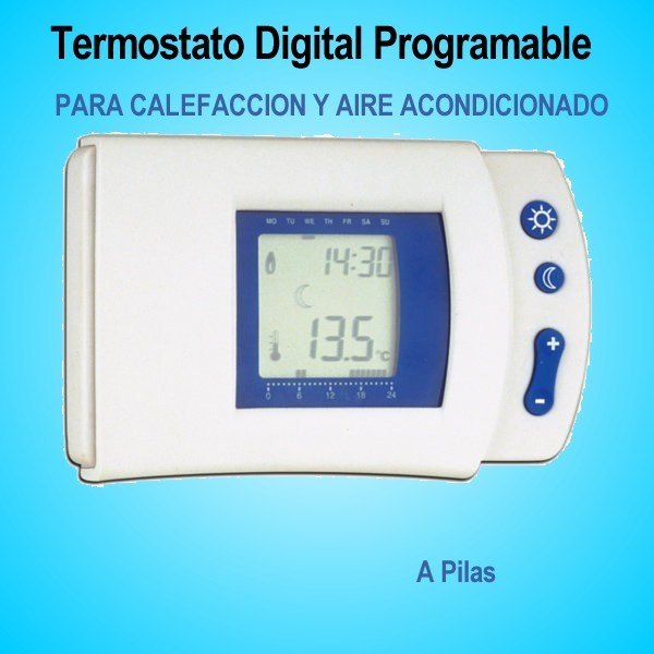 ELECTECK Paquete de 2 termostatos digitales no programables para el hogar,  hasta 1 calor/1 frío con pantalla de 4.5 pulgadas cuadradas, compatible con