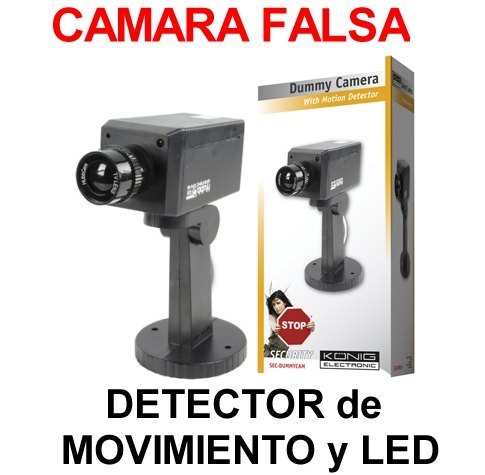 Camara Simulada-Falsa con Detector de Movimiento y LED [SEC-DummyCam] -  €9.35 : Serviluz, iluminación, electricidad y electrónica.