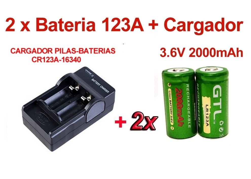 Cargador Baterias Pilas 18650 recargable a 12v. y 220v. [Carg-2x18650-12v]  - €10.15 : Serviluz, iluminación, electricidad y electrónica.