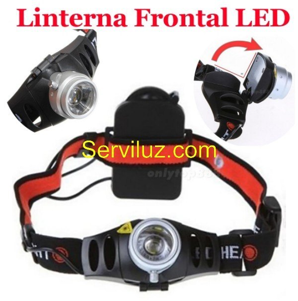 Linterna Frontal LED para cabeza o casco con zoom 500Lm Linterna Frontal  LED para cabeza o casco con zoom 500Lm Luz Frontal LED ajustable  [Linterna-LED-Frontal-500Lm] - €14.95 : Serviluz, iluminación, electricidad  y